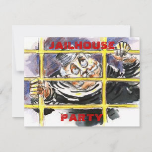 JAILHOUSE THEMA INVITATION HOST A POKIE PARTY EINLADUNG
