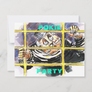 JAILHOUSE THEMATED INVITATION HOSTE EIN POKIE-PART EINLADUNG