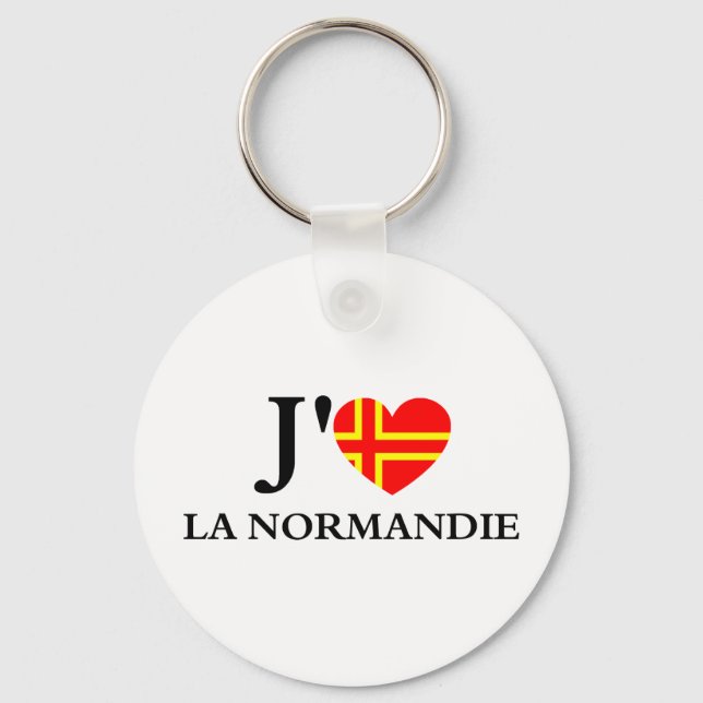 J'aime la Normandie Schlüsselanhänger (Vorderseite)