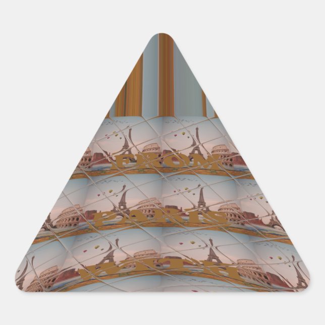 J'aime Paris ( I Liebe Paris ) Dreieckiger Aufkleber (Vorderseite)