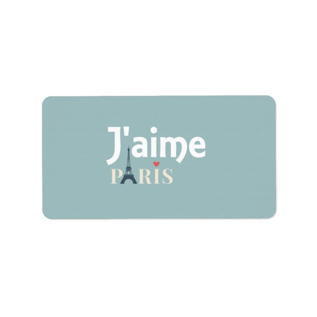 J'aime Paris Labels Adressaufkleber (Vorne)
