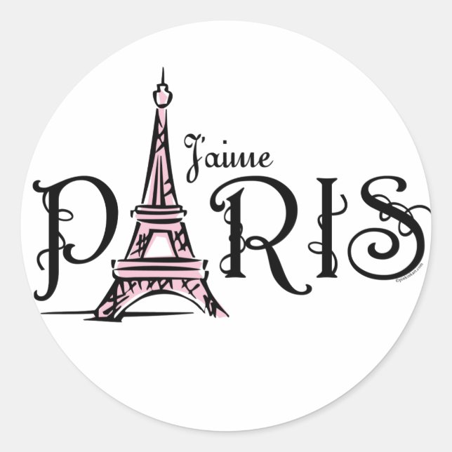J'aime Paris Sticker (Vorderseite)