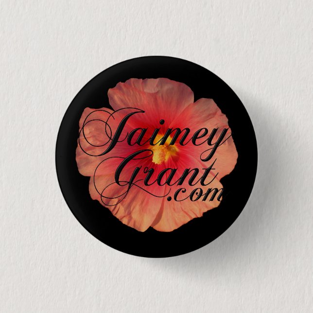"JaimeyGrant.com" Logo-Knopf Button (Vorderseite)