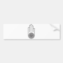 Jain Symbol von Ahimsa (Hand der Nicht-Gewalt) Autoaufkleber