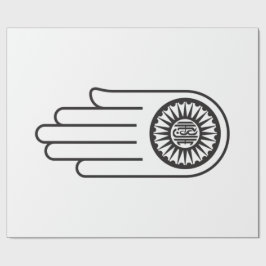 Jain Symbol von Ahimsa (Hand der Nicht-Gewalt) Geschenkpapier