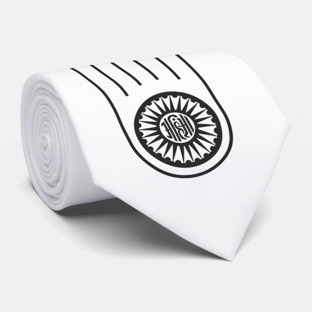 Jain Symbol von Ahimsa (Hand der Nicht-Gewalt) Krawatte (Gerollt)