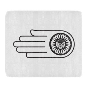 Jain Symbol von Ahimsa (Hand der Nicht-Gewalt) Schneidebrett