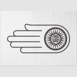 Jain Symbol von Ahimsa (Hand der Nicht-Gewalt) Seidenpapier