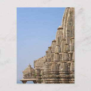 Jain-Tempel im Chittorgarh-Fort, Indien Postkarte