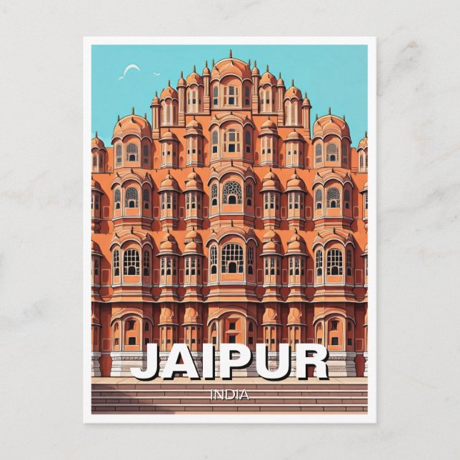 Jaipur Hawa Mahal Souvenir Postkarte (Vorderseite)