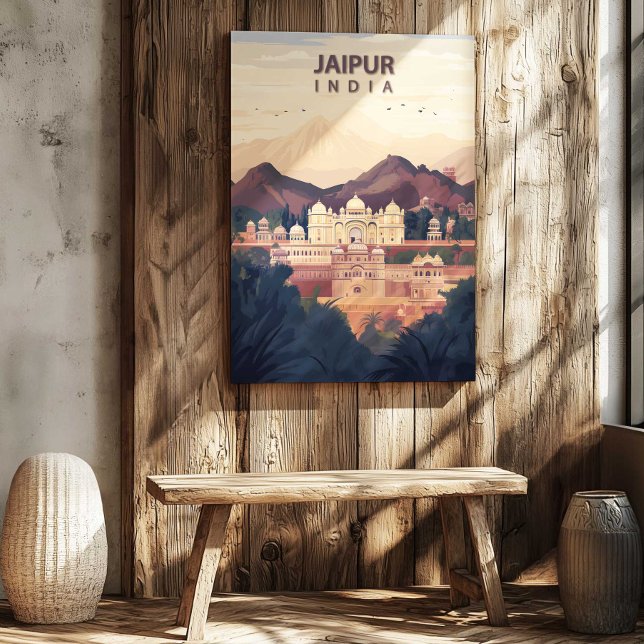 Jaipur India Canvas Print Travel Poster Wall Art Leinwanddruck (Jaipur India Canvas Print Travel Poster Wall Art by TinkPrints)