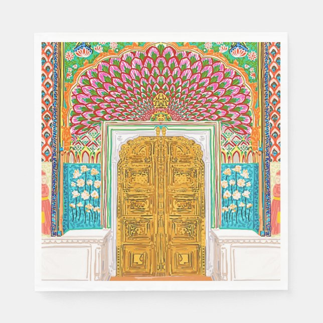 Jaipur Palace Front Entrance Door Serviette (Vorderseite)