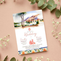 Jaipur Palast Aquarell Indische Hochzeitsvorlage