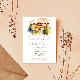 Jaipur Palast Indische Hochzeit Save the Date Einladung
