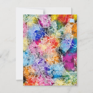 Jaipur Rajasthan City Map Postkarte