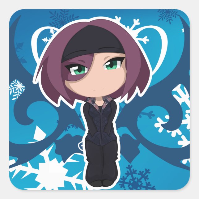 Jaja Ferienaufkleber Quadratischer Aufkleber (Vorderseite)