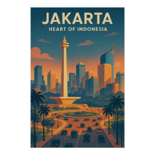 JAKARTA – Herz Indonesiens’. Poster