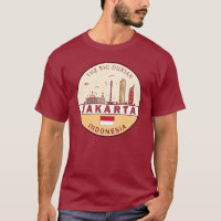 Jakarta Indonesia City Skyline Emblem