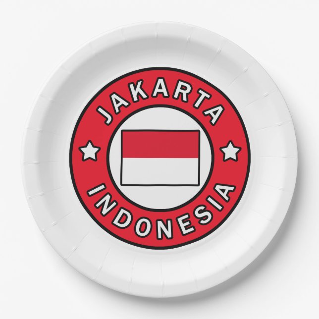 Jakarta Indonesia Pappteller (Vorderseite)