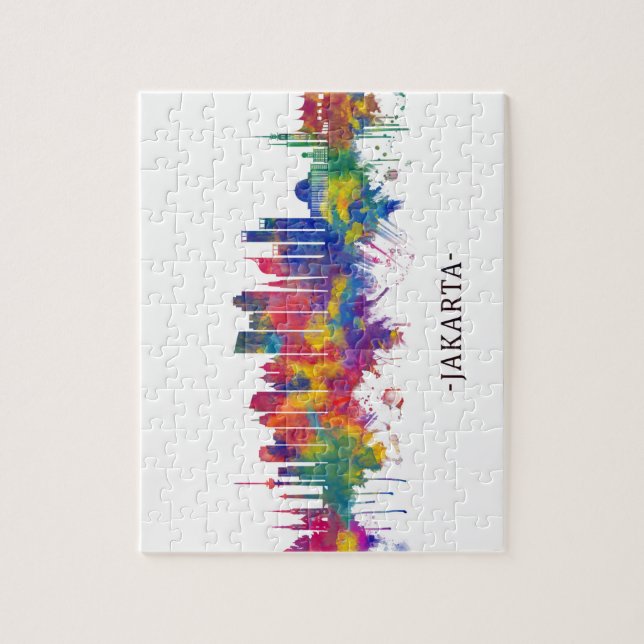 Jakarta Indonesia Skyline Puzzle (Vertikal)