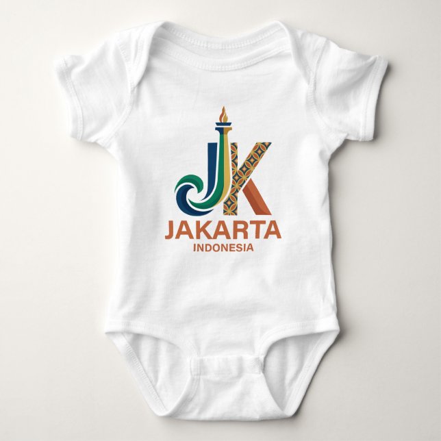 Jakarta Indonesia Southeast Asia Baby Strampler (Vorderseite)