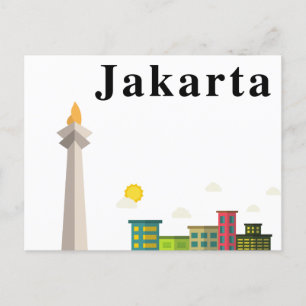 Jakarta Indonesia Vintag Postcard Postkarte