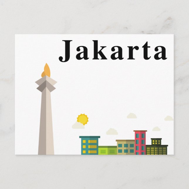Jakarta Indonesia Vintag Postcard Postkarte (Vorderseite)