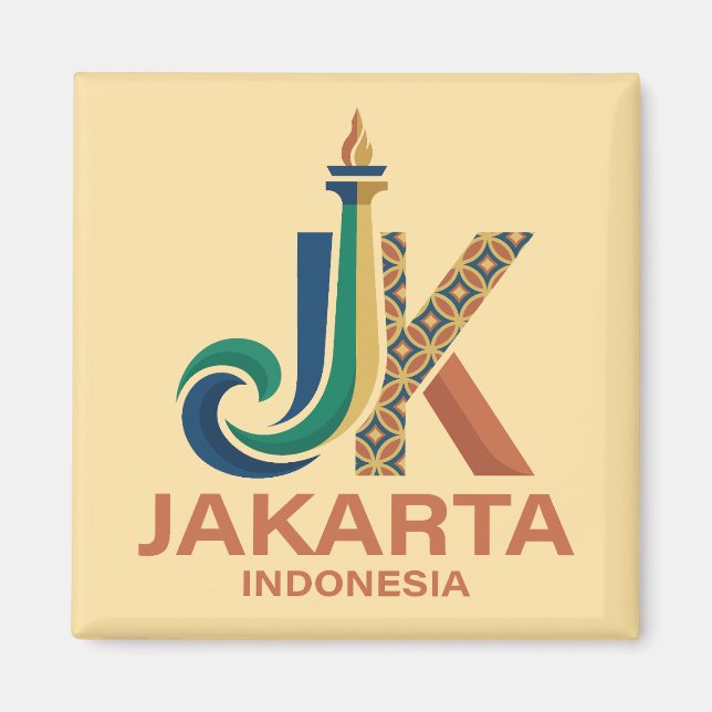 Jakarta Indonesien Südostasien Magnet (Vorne)