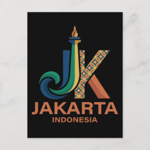 Jakarta Indonesien Südostasien Postkarte