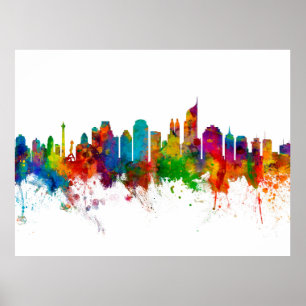 Jakarta Skyline Indonesia Poster