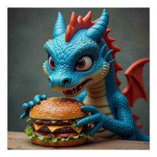 Jake Dragons Burgerposter Poster