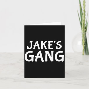 Jakes Gang Vorname Jake Junggesellenabschied Hochz Karte