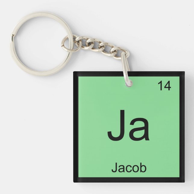 Jakob Name Chemistry Element Periodische Tabelle Schlüsselanhänger (Vorderseite)