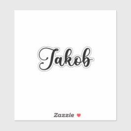 Jakob Name - Handgeschriebene Kalligrafie Aufkleber