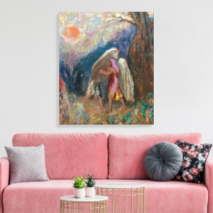 Jakob und der Engel Odilon Redon Leinwanddruck