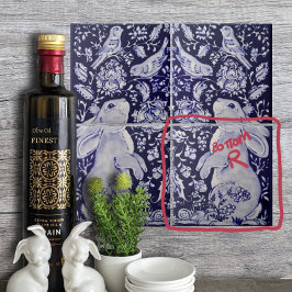 Jakobinerrinder Blume Blauer Untergrund R Fliese