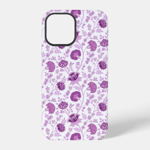 Jakobinisches Blumenwiederholungsmuster Rosa auf W iPhone 12 Pro Hülle