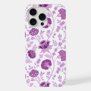 Jakobinisches großes Blumenmuster Rosa auf Weiß iPhone 15 Pro Max Hülle
