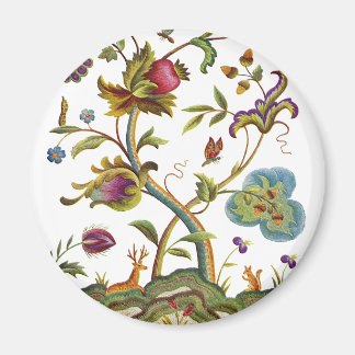 Jakobitische Crewel-Stickerei Baum des Lebens Magnet