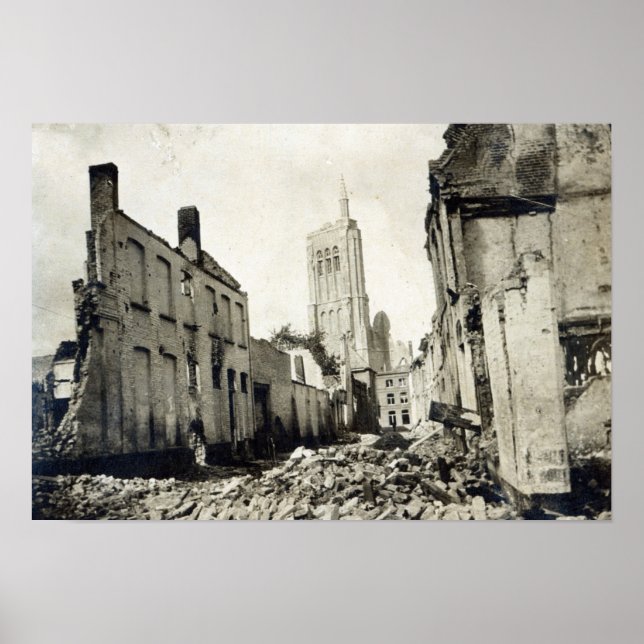 Jakob's Church, Ypres, Juni 1915 Poster (Vorne)