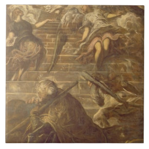 Jakobs Leiter (Öl auf Leinwand) Fliese