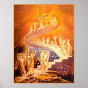 Jakobs Traum von William Blake Poster