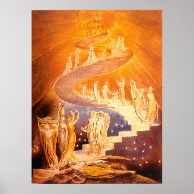 Jakob's Traum von William Blake Poster (Vorne)