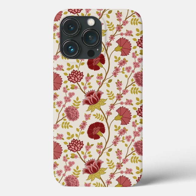 Jakobsbraun Muster Reds Pinks Gold Creme Case-Mate iPhone Hülle (Rückseite)