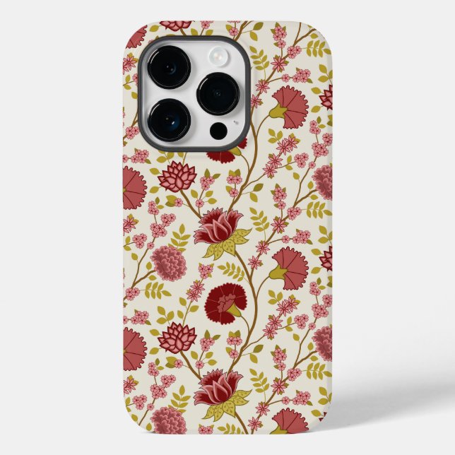 Jakobsbraun Muster Reds Pinks Gold Creme Case-Mate iPhone Hülle (Rückseite)