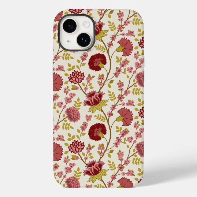 Jakobsbraun Muster Reds Pinks Gold Creme Case-Mate iPhone Hülle (Rückseite)