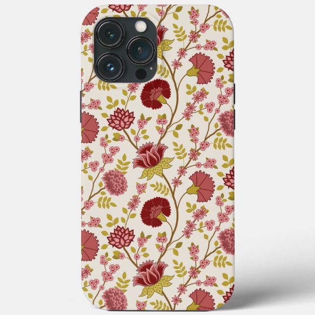 Jakobsbraun Muster Reds Pinks Gold Creme Case-Mate iPhone Hülle (Rückseite)