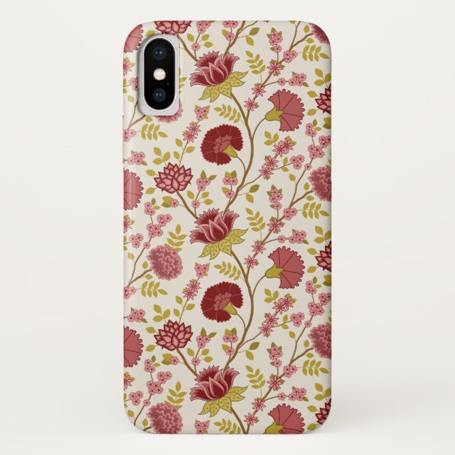 Jakobsbraun Muster Reds Pinks Gold Creme Case-Mate iPhone Hülle (Rückseite)