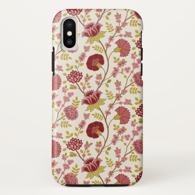 Jakobsbraun Muster Reds Pinks Gold Creme Case-Mate iPhone Hülle (Rückseite)