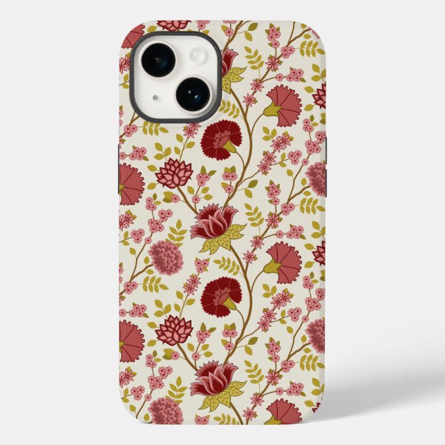 Jakobsbraun Muster Reds Pinks Gold Creme Case-Mate iPhone Hülle (Rückseite)